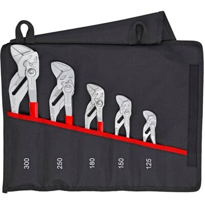 KNIPEX Tools 5 Piece Pliers Wrench Set in Tool Roll (001955S4) KNIPEX Tools 5 Piece Pliers Wrench Set in Tool Roll (001955S4)