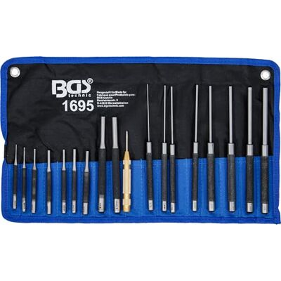 BGS 1695 Parallel Pin Punch Set 100-150-200 mm 1.5 9.5 mm incl centre Punches 18 pcs. BGS 1695 Parallel Pin Punch Set 100-150-200 mm 1.5 9.5 mm incl centre Punches 18 pcs.