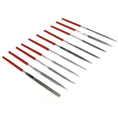 SE 73810DF 10-Piece Mini Diamond Needle File t, 150 Grit Assorted Shapes, 3-1/4" Length Ideal for Jewelers, Wood, Stone, Glass, Gemstones SE 73810DF 10-Piece Mini Diamond Needle File t, 150 Grit Assorted Shapes, 3-1/4" Length Ideal for Jewelers, Wood, Stone, Glass, Gemstones