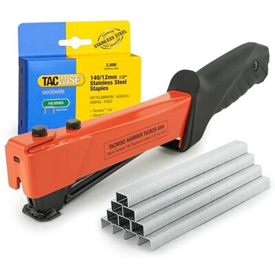Tacwise - 1262 A54 Type 140 - Orange-Black - Hammer Tacker Tacwise - 1262 A54 Type 140 - Orange-Black - Hammer Tacker