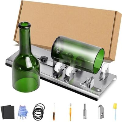HRLORK Glass Cutter Kit Glass Cutting Tool Set Breaking Bottles for DIY Crafts Cutting Tiles Mosaic Bottles Mirrors HRLORK Glass Cutter Kit Glass Cutting Tool Set Breaking Bottles for DIY Crafts Cutting Tiles Mosaic Bottles Mirrors