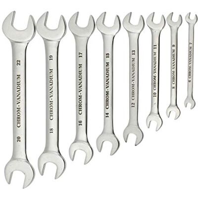 kwb 470300 fork fork key set, 8-piece set, SW 6 22 mm, TÜV / GS tested, CV steel, mouth key f. 6-Kant and 4-kant screws kwb 470300 fork fork key set, 8-piece set, SW 6 22 mm, TÜV / GS tested, CV steel, mouth key f. 6-Kant and 4-kant screws