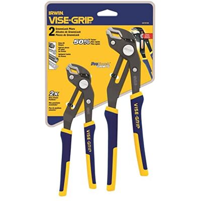 Irwin Vise-Grip GrooveLock Pliers Set - V-Jaw, 2 Piece - Pliers Set Irwin Vise-Grip GrooveLock Pliers Set - V-Jaw, 2 Piece - Pliers Set