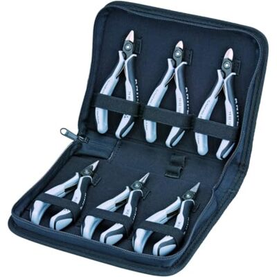 KNIPEX Case for Electronics Pliers with Tools for Work on Electronic Components 6 Parts 215 mm, 00 20 16 P ESD KNIPEX Case for Electronics Pliers with Tools for Work on Electronic Components 6 Parts 215 mm, 00 20 16 P ESD