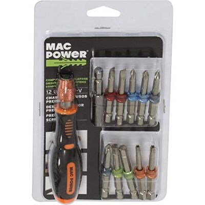 MAC POWER 66881 Precision Screwdriver Chrome Vanadium 12Un-66881 MAC POWER 66881 Precision Screwdriver Chrome Vanadium 12Un-66881
