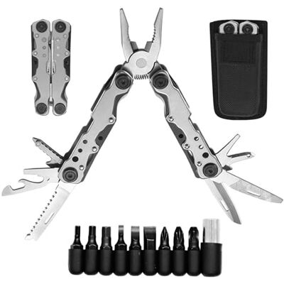 HAWAJOK Multi-Tool, 22 in 1 Stainless Steel Pocket Multitools Pliers with, Can Opener and Screwdriver, Folding Multi Tool Portable Multi-Functional Utility Pliers for Camping, Outdoor Activety, Repairing HAWAJOK Multi-Tool, 22 in 1 Stainless Steel Pocket Multitools Pliers with, Can Opener and Screwdriver, Folding Multi Tool Portable Multi-Functional Utility Pliers for Camping, Outdoor Activety, Repairing