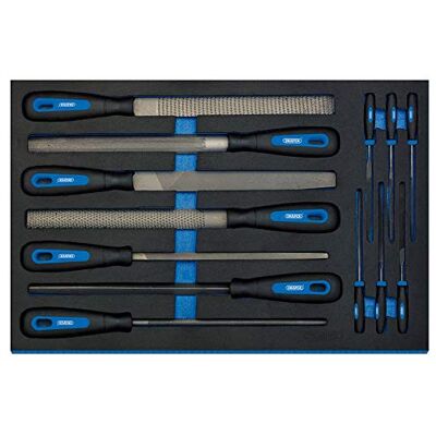 Draper 63513 Hand File 13 Piece Set in 3/4 Drawer Eva Insert Tray , Blue Draper 63513 Hand File 13 Piece Set in 3/4 Drawer Eva Insert Tray , Blue