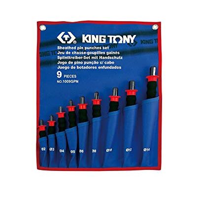 KING TONY 1009GPN Sheathed Alloy Steel Pin Punch Set, 9 Pieces KING TONY 1009GPN Sheathed Alloy Steel Pin Punch Set, 9 Pieces