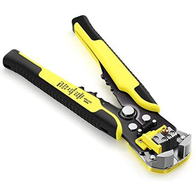 Juliyeh Wire Stripper, Wire Strippers Electrical AWG 10-24 Compound Automatic Wire Stripper Plier 3-in-1 Hand Tool Self-Adjusting Cable Stripper, Wire Cutter and Terminal Crimper Juliyeh Wire Stripper, Wire Strippers Electrical AWG 10-24 Compound Automatic Wire Stripper Plier 3-in-1 Hand Tool Self-Adjusting Cable Stripper, Wire Cutter and Terminal Crimper