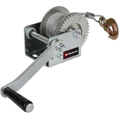 Einhell TC-WI 500 Manual Cable Winch (Maximum Load 500 kg, 10 m Wire Cable, Lock, Non-Slip Grip Including Safety Hook and Safety Tab) Einhell TC-WI 500 Manual Cable Winch (Maximum Load 500 kg, 10 m Wire Cable, Lock, Non-Slip Grip Including Safety Hook and Safety Tab)