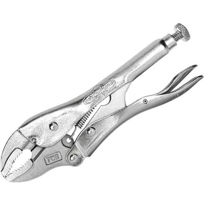 IRWIN 7WRC Curved Jaw Locking Plier with Wire Cutter, 175mm Length, Silver IRWIN 7WRC Curved Jaw Locking Plier with Wire Cutter, 175mm Length, Silver
