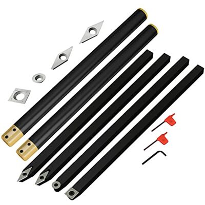 SEEHA 8Piece Wood Lathe Chisel Set,Anti-Rust Wood Turning Accessories Woodworking Woodturning Tools,Hardwood Handles,Manganese Steel Gouge,Brass Ferrules and Wooden Cas SEEHA 8Piece Wood Lathe Chisel Set,Anti-Rust Wood Turning Accessories Woodworking Woodturning Tools,Hardwood Handles,Manganese Steel Gouge,Brass Ferrules and Wooden Cas