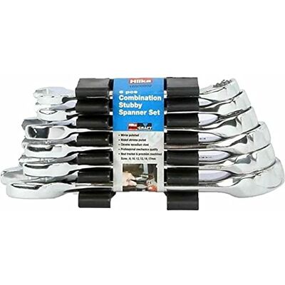 Hilka 16500602 6 PCE Combi Stubby Spanner Set Metric Hilka 16500602 6 PCE Combi Stubby Spanner Set Metric