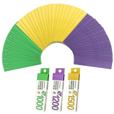 stedi Hobby Model Tools Sticky Sandpaper, Waterproof Wet/Dry Replaceable Reuse Sandpaper 1000 1200 1500 Grit for Plastic Models, Gunpla, 60 PCS stedi Hobby Model Tools Sticky Sandpaper, Waterproof Wet/Dry Replaceable Reuse Sandpaper 1000 1200 1500 Grit for Plastic Models, Gunpla, 60 PCS