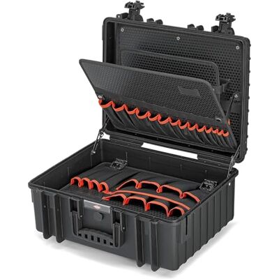 KNIPEX Tools Robust34 Case, Empty, 00 21 36 LE, Waterproof, Fit-to-Fly, Dustproof, Temperature-Resistant, 93 Inserting Options, Black KNIPEX Tools Robust34 Case, Empty, 00 21 36 LE, Waterproof, Fit-to-Fly, Dustproof, Temperature-Resistant, 93 Inserting Options, Black