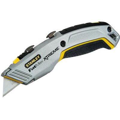 Stanley Pro Twin-Blade Retractable Utility Knife, 0-10-789 Multi-Tasking Capability, Durable Metal Core, Blade Locking System, Easy Blade Change, Bi-Material Grip Stanley Pro Twin-Blade Retractable Utility Knife, 0-10-789 Multi-Tasking Capability, Durable Metal Core, Blade Locking System, Easy Blade Change, Bi-Material Grip
