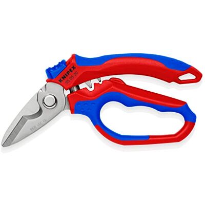 KNIPEX Tools Stainless Steel 95 05 20 US Angled Electricians' Shears, 6-1/4", Red/Blue KNIPEX Tools Stainless Steel 95 05 20 US Angled Electricians' Shears, 6-1/4", Red/Blue