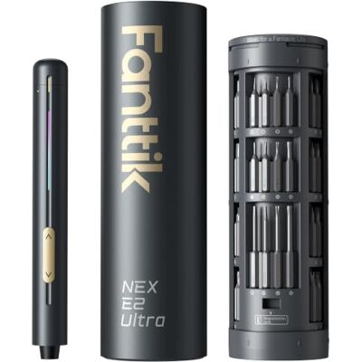 Fanttik E2 Ultra Precision Screwdriver,Electric Screwdriver Set Grey 50 in 1 Magnetic, 0.6 N.m, 5/32 Inch Hexagon, Magnetic Storage Repair Kit for PC, Mobile Phone, 3D Printer, RC, Drones Fanttik E2 Ultra Precision Screwdriver,Electric Screwdriver Set Grey 50 in 1 Magnetic, 0.6 N.m, 5/32 Inch Hexagon, Magnetic Storage Repair Kit for PC, Mobile Phone, 3D Printer, RC, Drones