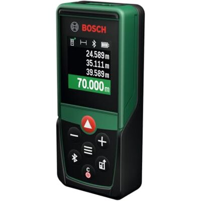 Bosch Laser Measure PLM70-23C (Measuring Range up to 70 m, Bluetooth connectivity, Area and Volume calculations, high-Quality Color Display, MeasureOn app Compatible) Bosch Laser Measure PLM70-23C (Measuring Range up to 70 m, Bluetooth connectivity, Area and Volume calculations, high-Quality Color Display, MeasureOn app Compatible) 