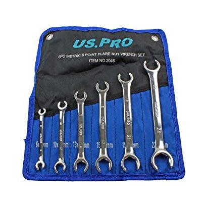 US PRO 6 Piece Metric 6 Point Flare Nut Spanner Wrench Set 8-24mm 2046 US PRO 6 Piece Metric 6 Point Flare Nut Spanner Wrench Set 8-24mm 2046
