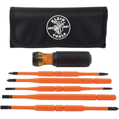 Klein Tools 32288 Insulated Screwdriver - 8-in-1 Set with Interchange Klein Tools 32288 Insulated Screwdriver - 8-in-1 Set with Interchange