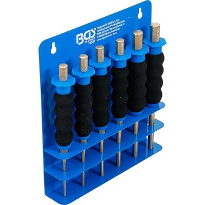 BGS 74591 Pin Punch Set with Hand Protection 180 mm 3-8 mm 6 pcs. BGS 74591 Pin Punch Set with Hand Protection 180 mm 3-8 mm 6 pcs.