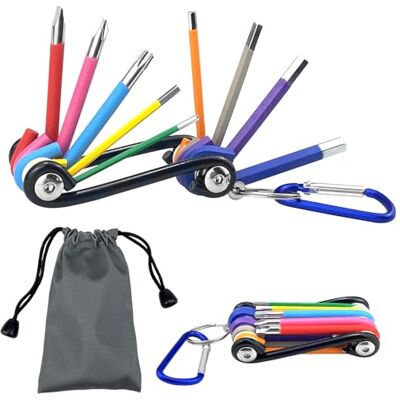 Irenwarl Professional Folding Hexagonal Wrench Set 9 Pieces – Pocket Set for Repair and Assembly Irenwarl Professional Folding Hexagonal Wrench Set 9 Pieces – Pocket Set for Repair and Assembly