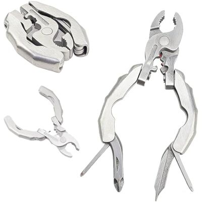 GUUZETU 9-in-1 Keychain Multitool Pliers, Compact Pocket Tool, Stainless Steel Mini Folding Gear, Screwdrivers, Wire Cutter, Stripper, Crimper, Bottle Opener, Camping Hiking Repair (1pcs) GUUZETU 9-in-1 Keychain Multitool Pliers, Compact Pocket Tool, Stainless Steel Mini Folding Gear, Screwdrivers, Wire Cutter, Stripper, Crimper, Bottle Opener, Camping Hiking Repair (1pcs)