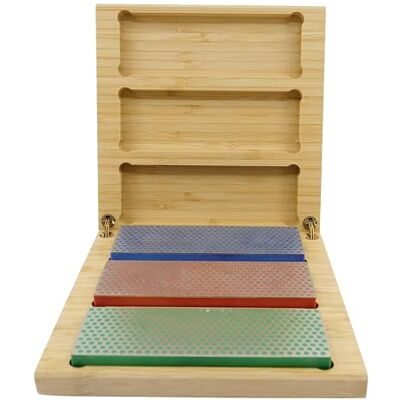 DMT W6EFC Three 6-Inch Diamond Whetstone Models in Hard Wood Box Multi-Colour DMT W6EFC Three 6-Inch Diamond Whetstone Models in Hard Wood Box Multi-Colour