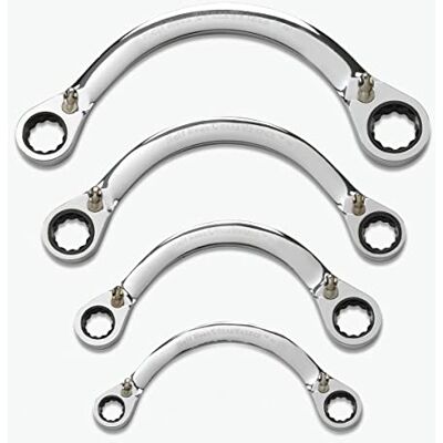GEARWRENCH 9840D Reversible Half Moon Double Box Ratcheting Wrench Set 12 Pt., SAE, 4 Pc. GEARWRENCH 9840D Reversible Half Moon Double Box Ratcheting Wrench Set 12 Pt., SAE, 4 Pc.