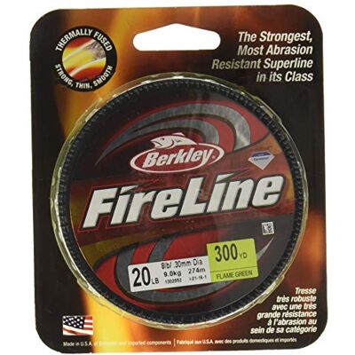 Berkley Fireline Superline Fishing Line, Flame Green, 4lb 300yd Berkley Fireline Superline Fishing Line, Flame Green, 4lb 300yd