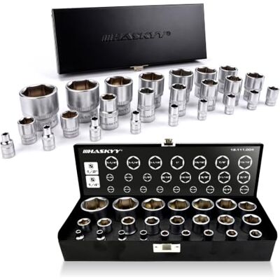 HASKYY Inch Socket I Bit Sockets I Nut Box I Tool Set I Key Sockets 24 Pcs Inch Socket, Key Sockets, Box Included HASKYY Inch Socket I Bit Sockets I Nut Box I Tool Set I Key Sockets 24 Pcs Inch Socket, Key Sockets, Box Included