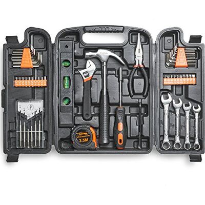 VonHaus Household Tool Kit 53pc Tool Kit for Beginners Includes Precision Screwdrivers, Claw Hammer, Pliers, Hex Keys, 20 Bits & More Home Tool Kit with Hand Tools in Carry Case VonHaus Household Tool Kit 53pc Tool Kit for Beginners Includes Precision Screwdrivers, Claw Hammer, Pliers, Hex Keys, 20 Bits & More Home Tool Kit with Hand Tools in Carry Case