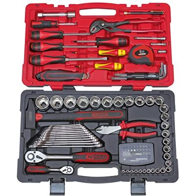 KS TOOLS 922.0701-101-piece Tool case Complete Tool case Ultimate 1/4'' 1/2'' Socket Set Lifetime Warranty KS TOOLS 922.0701-101-piece Tool case Complete Tool case Ultimate 1/4'' 1/2'' Socket Set Lifetime Warranty