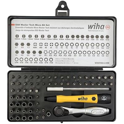 Wiha 75965 65 Piece System 4 ESD Safe Master Technician Ratchet and MicroBits Set Wiha 75965 65 Piece System 4 ESD Safe Master Technician Ratchet and MicroBits Set