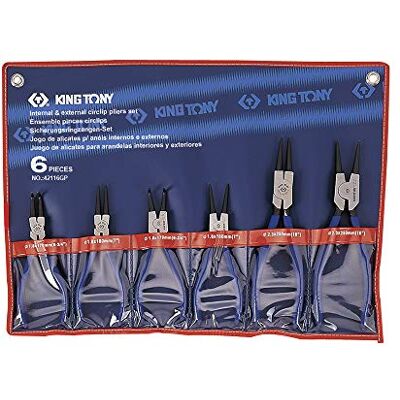 KING TONY 42116GP Circlip Plier Set, 6 Pieces KING TONY 42116GP Circlip Plier Set, 6 Pieces