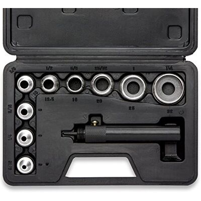Neiko 02614A Interchangeable Large Hollow Hole Punch Tool Set, 10 Piece, Gasket Maker, Heavy Duty Gasket Punch Set, Includes Hole Puncher Tool Carrying Case, Leather Punch Set, Black Neiko 02614A Interchangeable Large Hollow Hole Punch Tool Set, 10 Piece, Gasket Maker, Heavy Duty Gasket Punch Set, Includes Hole Puncher Tool Carrying Case, Leather Punch Set, Black
