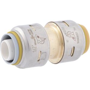 SharkBite Max 1/2 Inch Polybutylene Transition Coupling, Push to Connect Brass Plumbing Fitting, PEX Pipe, Copper, CPVC, PE-RT, HDPE, UR4008A SharkBite Max 1/2 Inch Polybutylene Transition Coupling, Push to Connect Brass Plumbing Fitting, PEX Pipe, Copper, CPVC, PE-RT, HDPE, UR4008A