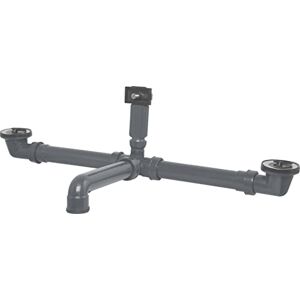 Cornat Rezyklat T354504R Overflow Fitting for Reversible Double 1/2 Inch External Thread Recycled Plastics Made in Germany Quality Sink Drain, Gray Cornat Rezyklat T354504R Overflow Fitting for Reversible Double 1/2 Inch External Thread Recycled Plastics Made in Germany Quality Sink Drain, Gray