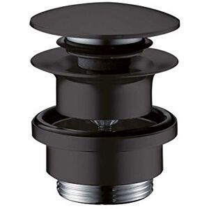 Hansgrohe Push-Open Drain Fitting for Basin and Bidet Mixers, Matte Black, Large Hansgrohe Push-Open Drain Fitting for Basin and Bidet Mixers, Matte Black, Large