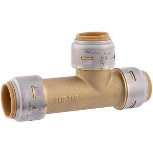 SharkBite Max 3/4 Inch Slip Tee, Push to Connect Brass Plumbing Fitting, Copper and CPVC, UR3370A SharkBite Max 3/4 Inch Slip Tee, Push to Connect Brass Plumbing Fitting, Copper and CPVC, UR3370A