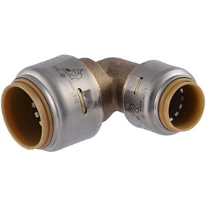 SharkBite Max 3/4 Inch x 1/2 Inch 90 Degree Reducing Elbow, Push to Connect Brass Plumbing Fitting, PEX Pipe, Copper, CPVC, PE-RT, HDPE, UR274A SharkBite Max 3/4 Inch x 1/2 Inch 90 Degree Reducing Elbow, Push to Connect Brass Plumbing Fitting, PEX Pipe, Copper, CPVC, PE-RT, HDPE, UR274A