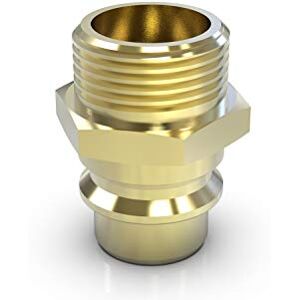 ABA Beul 10056.010.2 Threaded Plug, Water Pipe Connectors, Pipe Fittings with Male Thread G 1 for Water Plug Coupling System 1, Brass ABA Beul 10056.010.2 Threaded Plug, Water Pipe Connectors, Pipe Fittings with Male Thread G 1 for Water Plug Coupling System 1, Brass