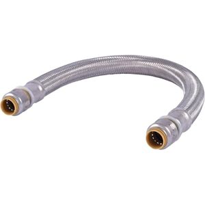SharkBite Max 1/2 x 18 Inch Flexible Repair Coupling Hose, Push to Connect Brass Plumbing Fitting, PEX Pipe, Copper, CPVC, PE-RT, HDPE, UR3008FX18 SharkBite Max 1/2 x 18 Inch Flexible Repair Coupling Hose, Push to Connect Brass Plumbing Fitting, PEX Pipe, Copper, CPVC, PE-RT, HDPE, UR3008FX18