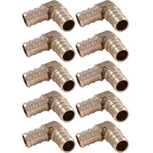 SharkBite UC248LFA10 Brass Crimp 1/2" 90 Degree Elbow PEX Barb Fitting (10-Pack), 10 Pack SharkBite UC248LFA10 Brass Crimp 1/2" 90 Degree Elbow PEX Barb Fitting (10-Pack), 10 Pack