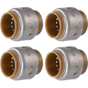 SharkBite Max 3/4 Inch Push Cap, Pack of 4, Push to Connect Brass Plumbing Fitting, PEX Pipe, Copper, CPVC, PE-RT, HDPE, UR518A4 SharkBite Max 3/4 Inch Push Cap, Pack of 4, Push to Connect Brass Plumbing Fitting, PEX Pipe, Copper, CPVC, PE-RT, HDPE, UR518A4