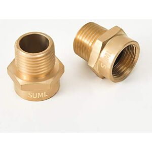 GESHATEN 1/2" BSP (G Thread) Female to 1/2" NPT Male Connector, Brass BSP to NPT Adapter 1/2 Inch, Industrial Metal Brass G Thread to Pipe Fittings Connect (2 Pack) GESHATEN 1/2" BSP (G Thread) Female to 1/2" NPT Male Connector, Brass BSP to NPT Adapter 1/2 Inch, Industrial Metal Brass G Thread to Pipe Fittings Connect (2 Pack)