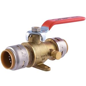 SharkBite UR24616A Brass Push Ball Valves with Drain, 3/4 in SharkBite UR24616A Brass Push Ball Valves with Drain, 3/4 in