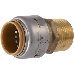 SharkBite Max 3/4 Inch MNPT Adapter, Push to Connect Brass Plumbing Fitting, PEX Pipe, Copper, CPVC, PE-RT, HDPE, UR134A SharkBite Max 3/4 Inch MNPT Adapter, Push to Connect Brass Plumbing Fitting, PEX Pipe, Copper, CPVC, PE-RT, HDPE, UR134A