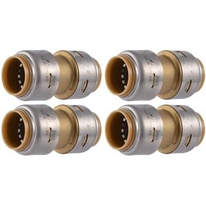 SharkBite Max 3/4 Inch Coupling, Pack of 4, Push to Connect Brass Plumbing Fitting, PEX Pipe, Copper, CPVC, PE-RT, HDPE, UR016A4 SharkBite Max 3/4 Inch Coupling, Pack of 4, Push to Connect Brass Plumbing Fitting, PEX Pipe, Copper, CPVC, PE-RT, HDPE, UR016A4